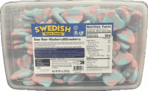 Mito Swedish Style Gummy Sour Bear Blueberry Strawberry 5lb Bulk